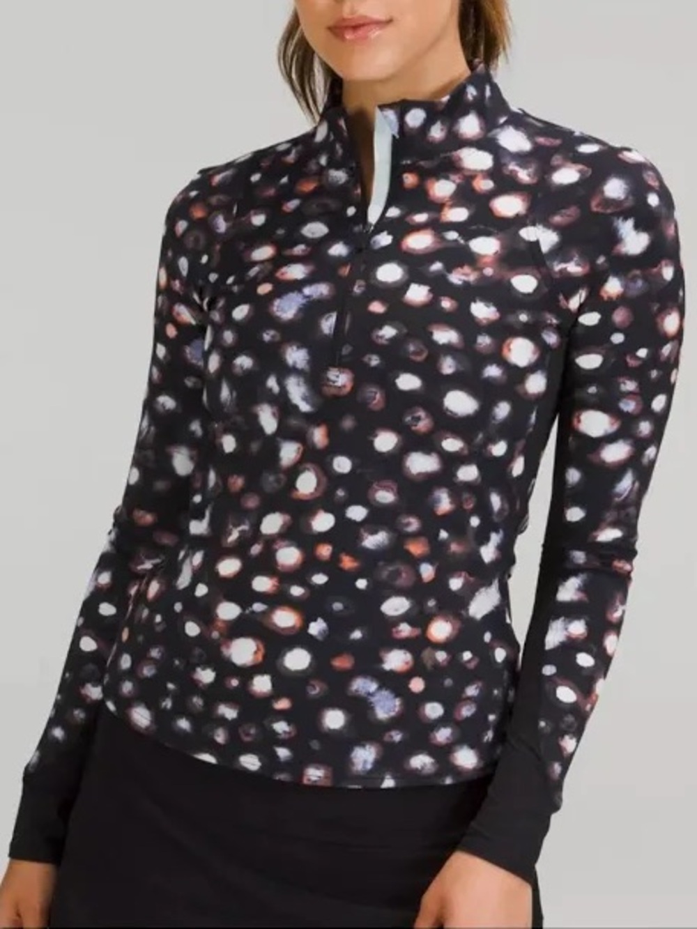 lululemon athletica Black Multi-Spot Half-Zip Pullover